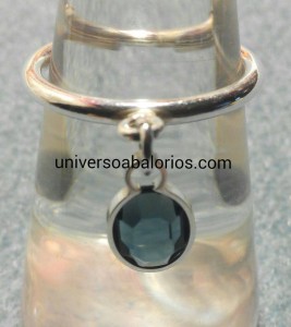 anillo colgante cristal peque